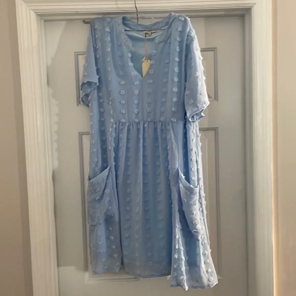 Light Blue Mini Dress - Picture 3 of 5